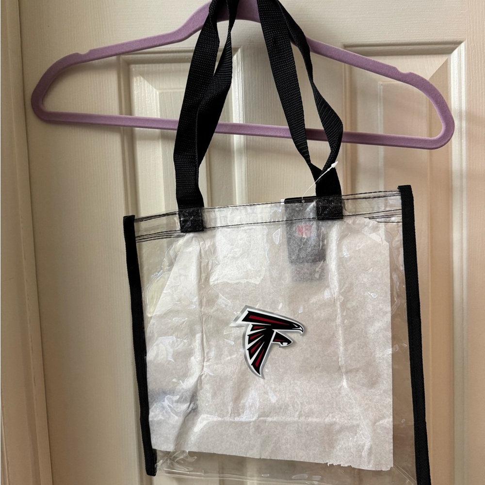 Clear Tote Bag with Black Trim and Logo